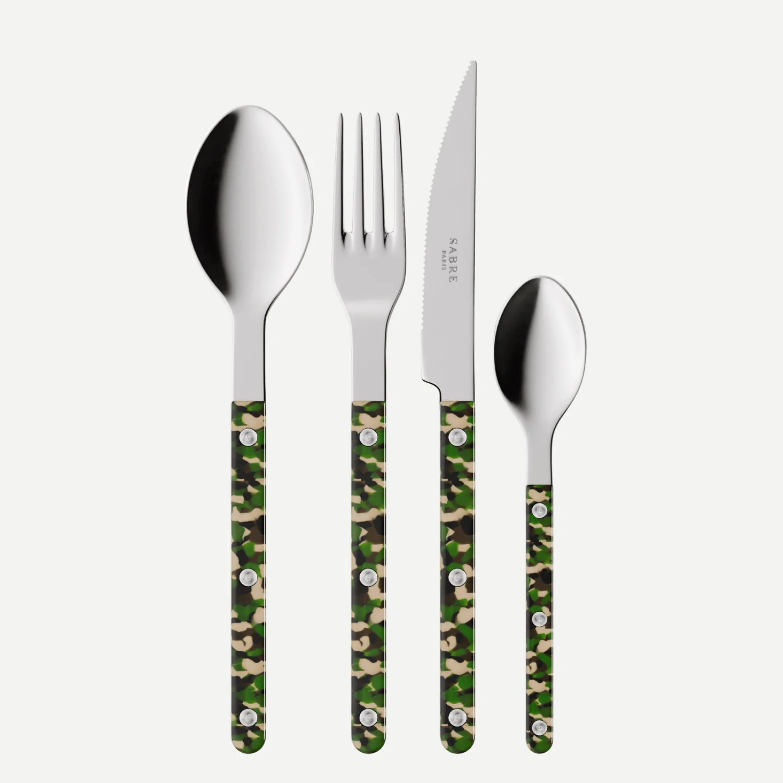 Bistrot Camouflage, Camouflage - Set de 4 couverts de table