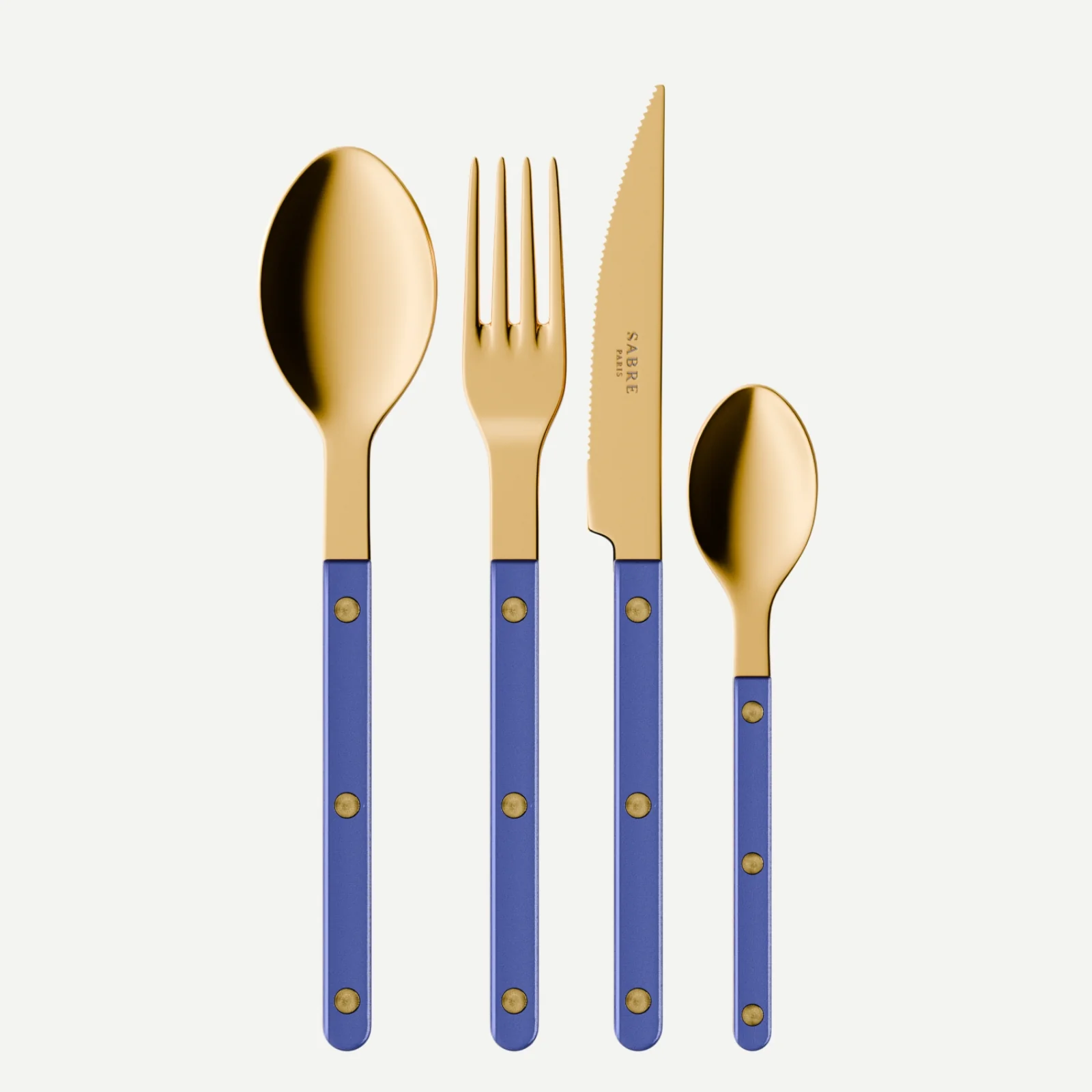 Bistrot Gold Pearly, Bleu outremer - Ménagère 24 pièces