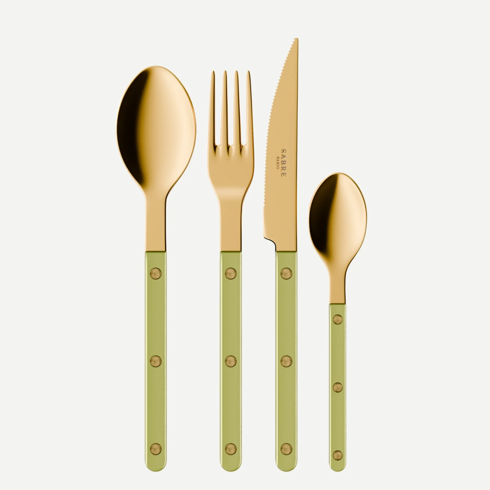 Bistrot Gold Pearly, Tilleul - Set de 4 couverts de table