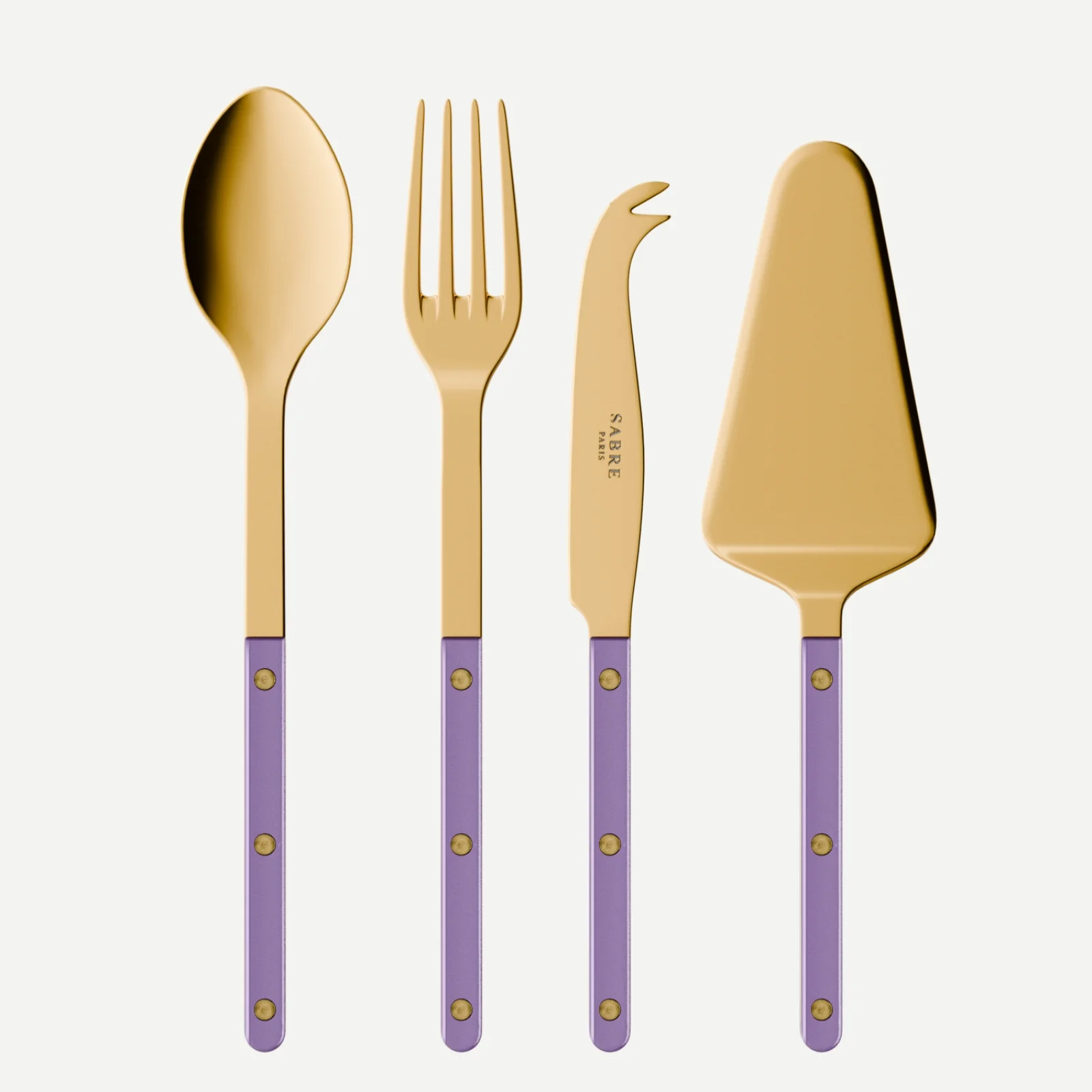 Bistrot Gold Pearly, Violet - Set Les Essentiels Bistrot - ensemble de 4 couverts de service