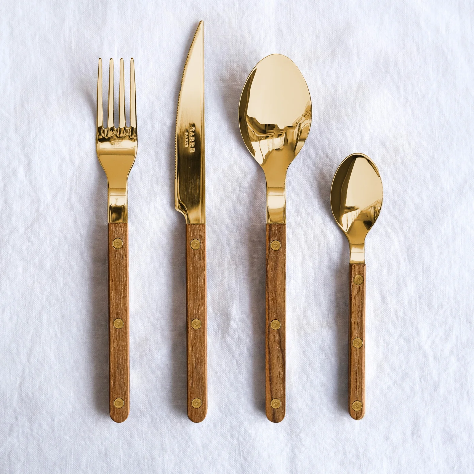 Bistrot Gold Teck, Teck - Cuillère à soupe - Image 2