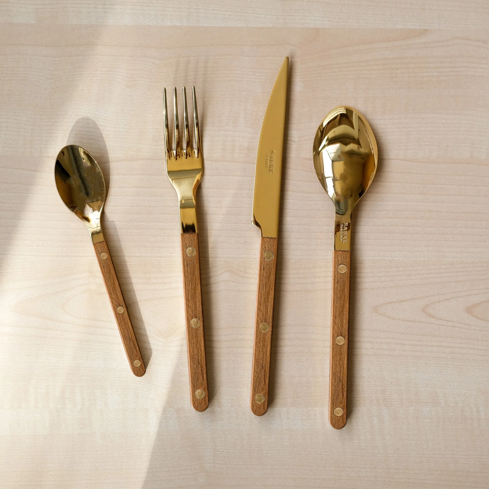 Bistrot Gold Teck, Teck - Cuillère à soupe - Image 3