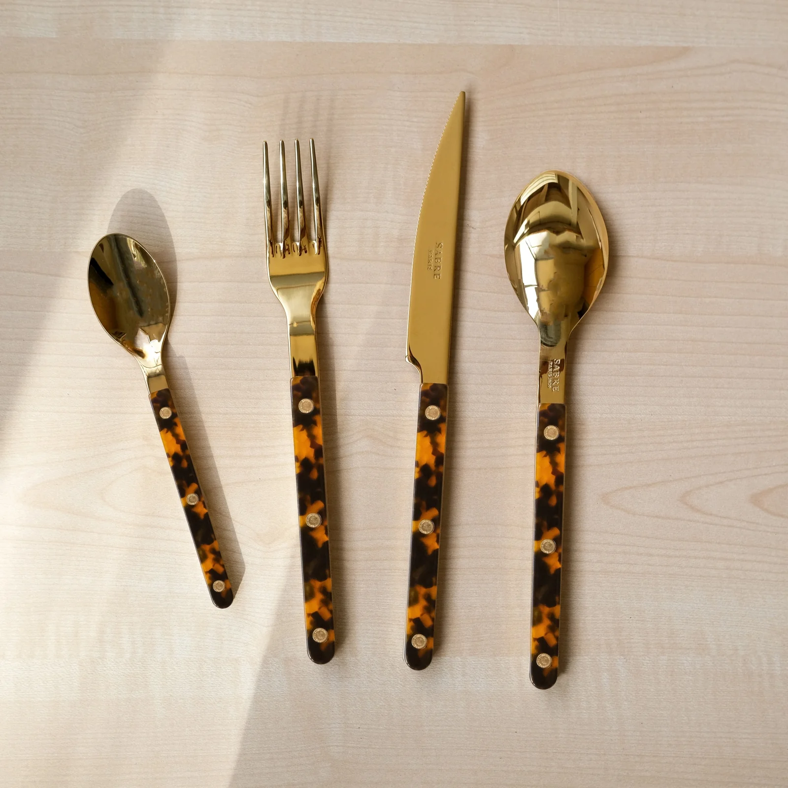 Bistrot Gold Tortue, Effet Écaille - Fourchette de table - Image 2