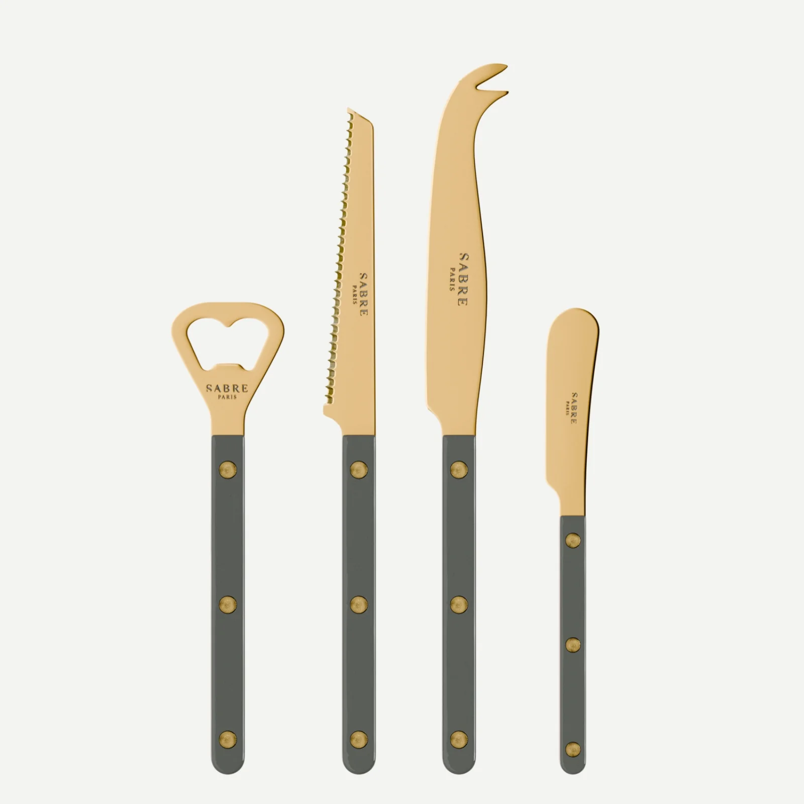 Bistrot Gold Uni, Anthracite - Set apéro Bistrot