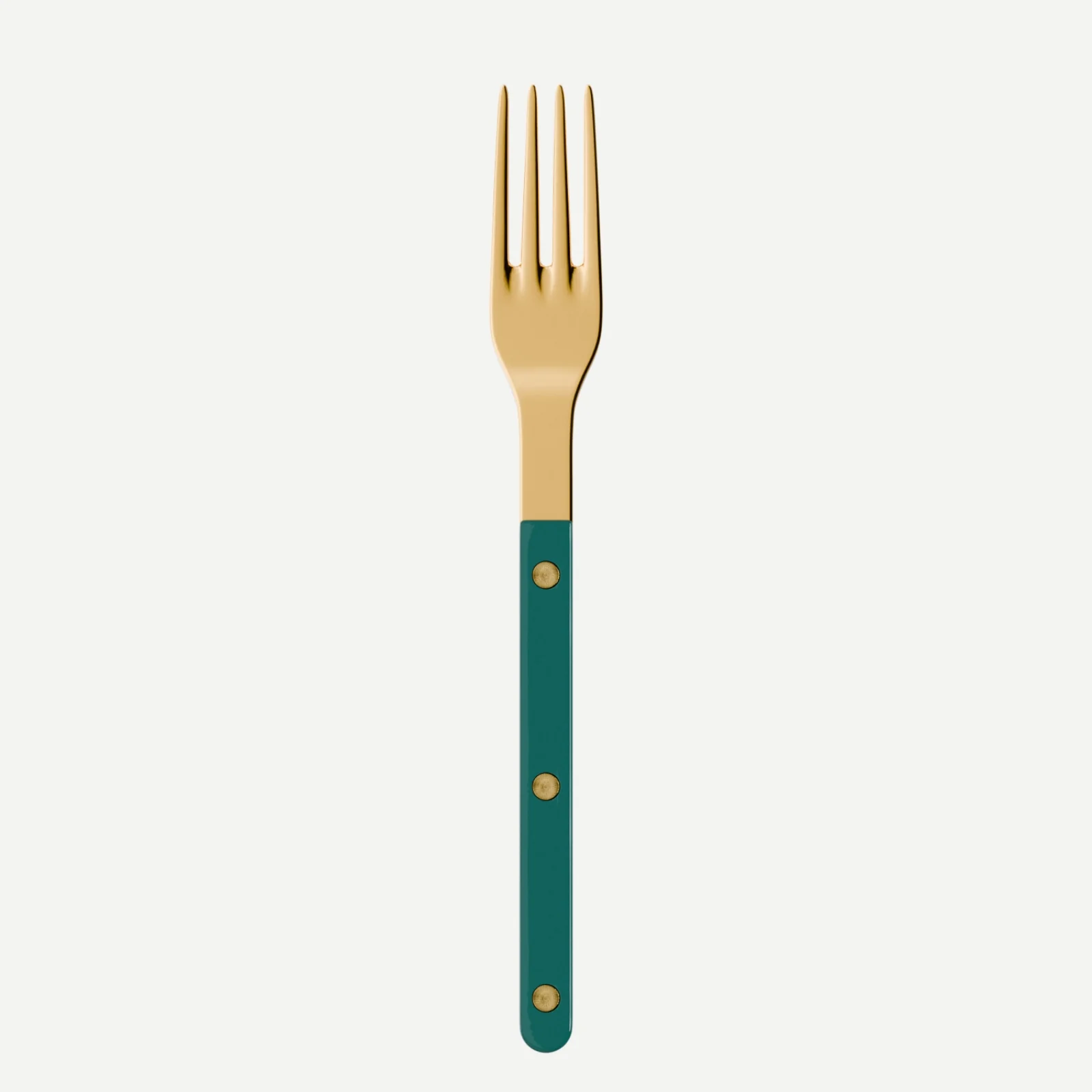 Bistrot Gold Uni, Bleu canard - Fourchette de table