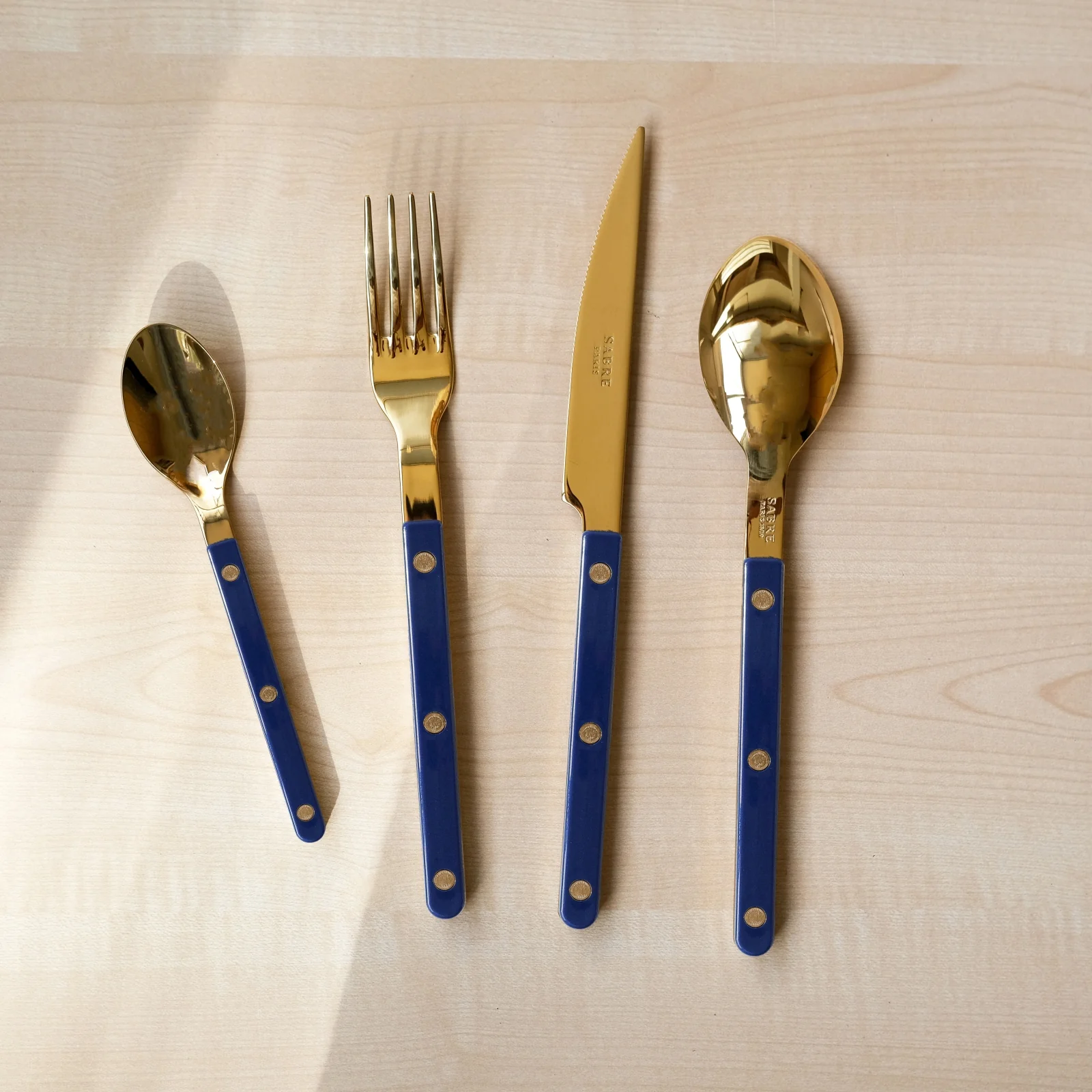 Bistrot Gold Uni, Bleu marine - Ménagère 48 pièces - Image 2
