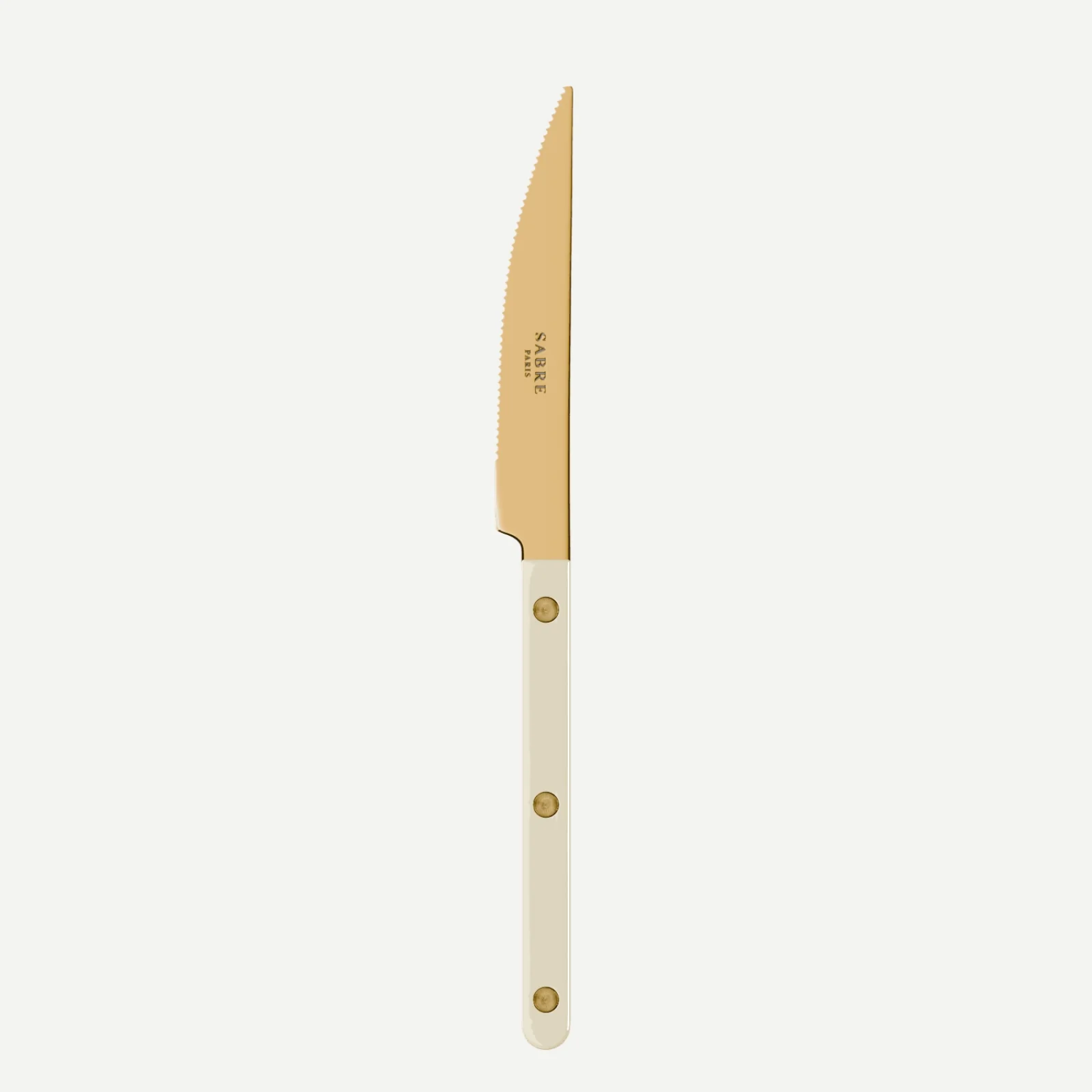 Bistrot Gold Uni, Ivoire - Couteau de table