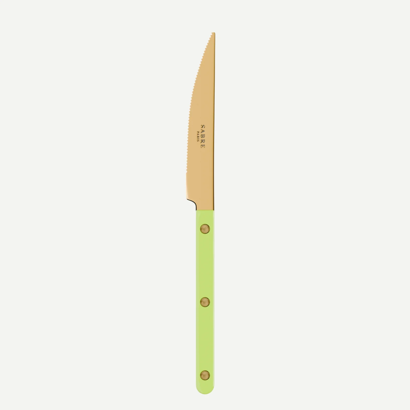 Bistrot Gold Uni, Lime - Couteau de table