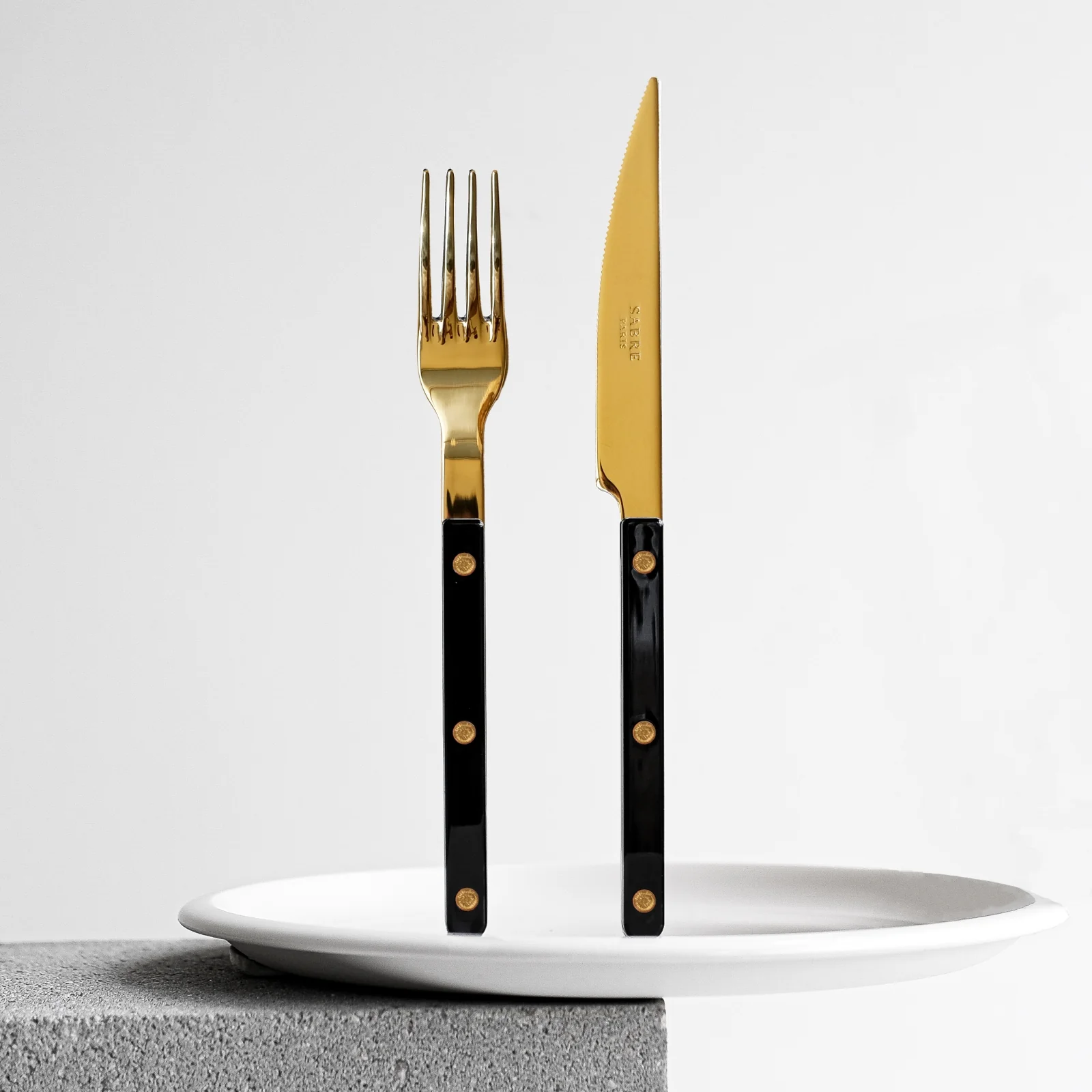Bistrot Gold Uni, Noir - Fourchette de table - Image 4