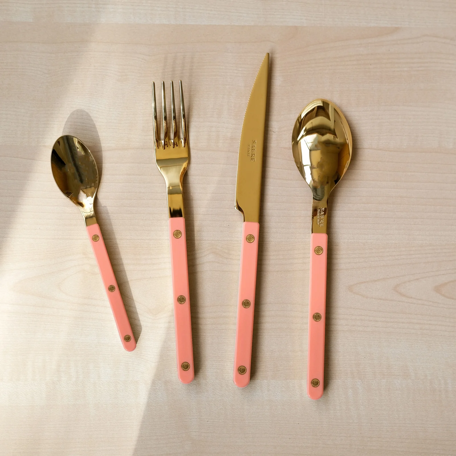 Bistrot Gold Uni, Rose nude - Set de 4 couverts de table - Image 2