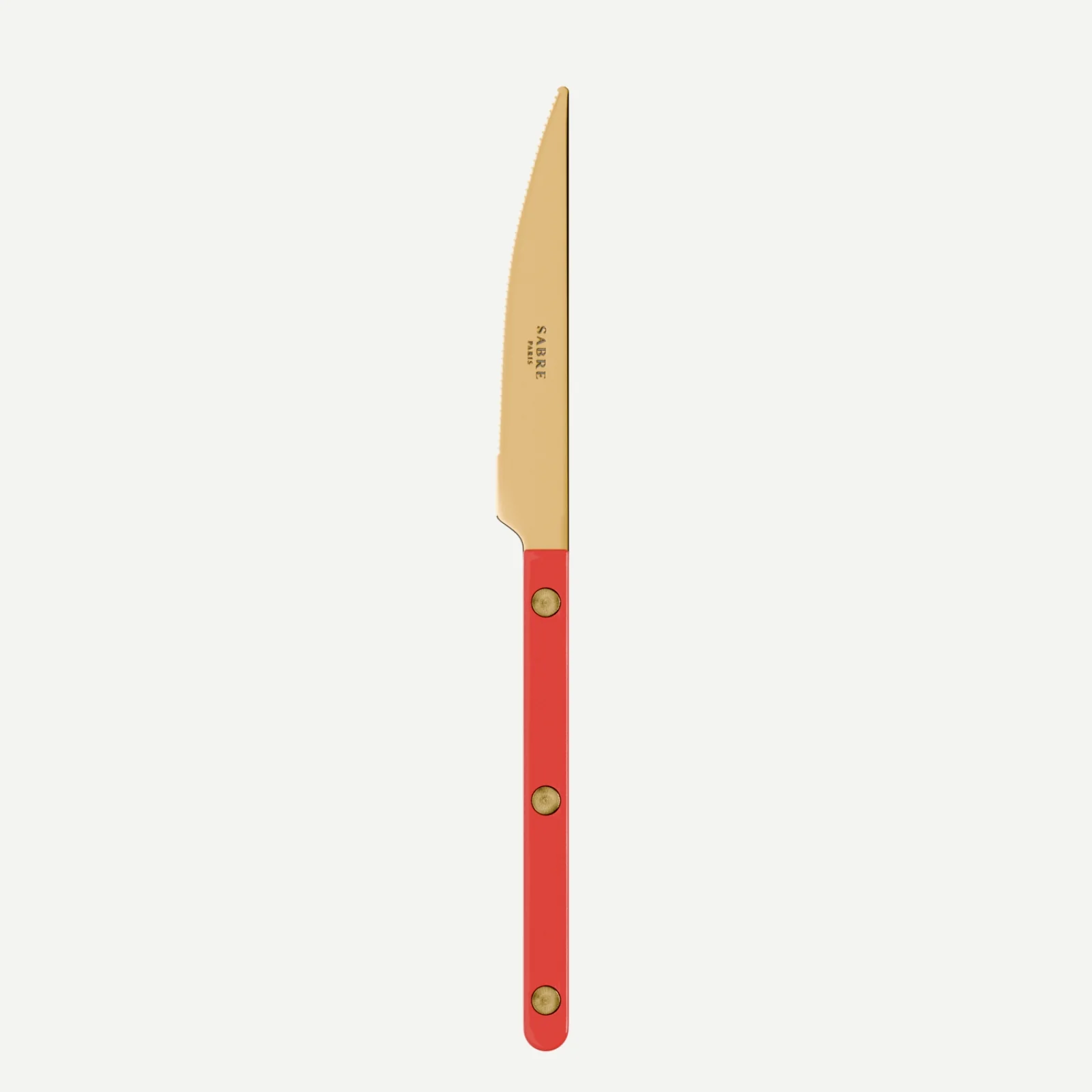 Bistrot Gold Uni, Rouge - Couteau à dessert