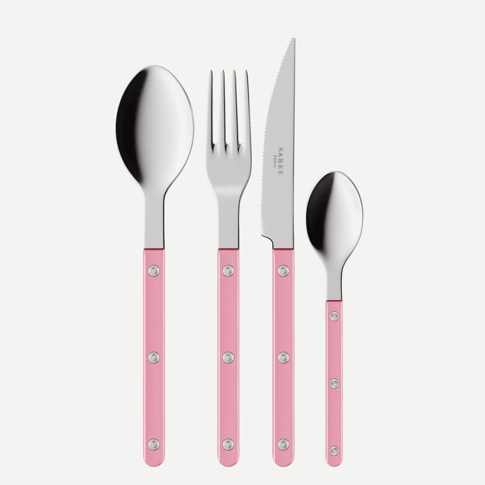 Bistrot Pearly, Rose dragée - Ménagère 24 pièces