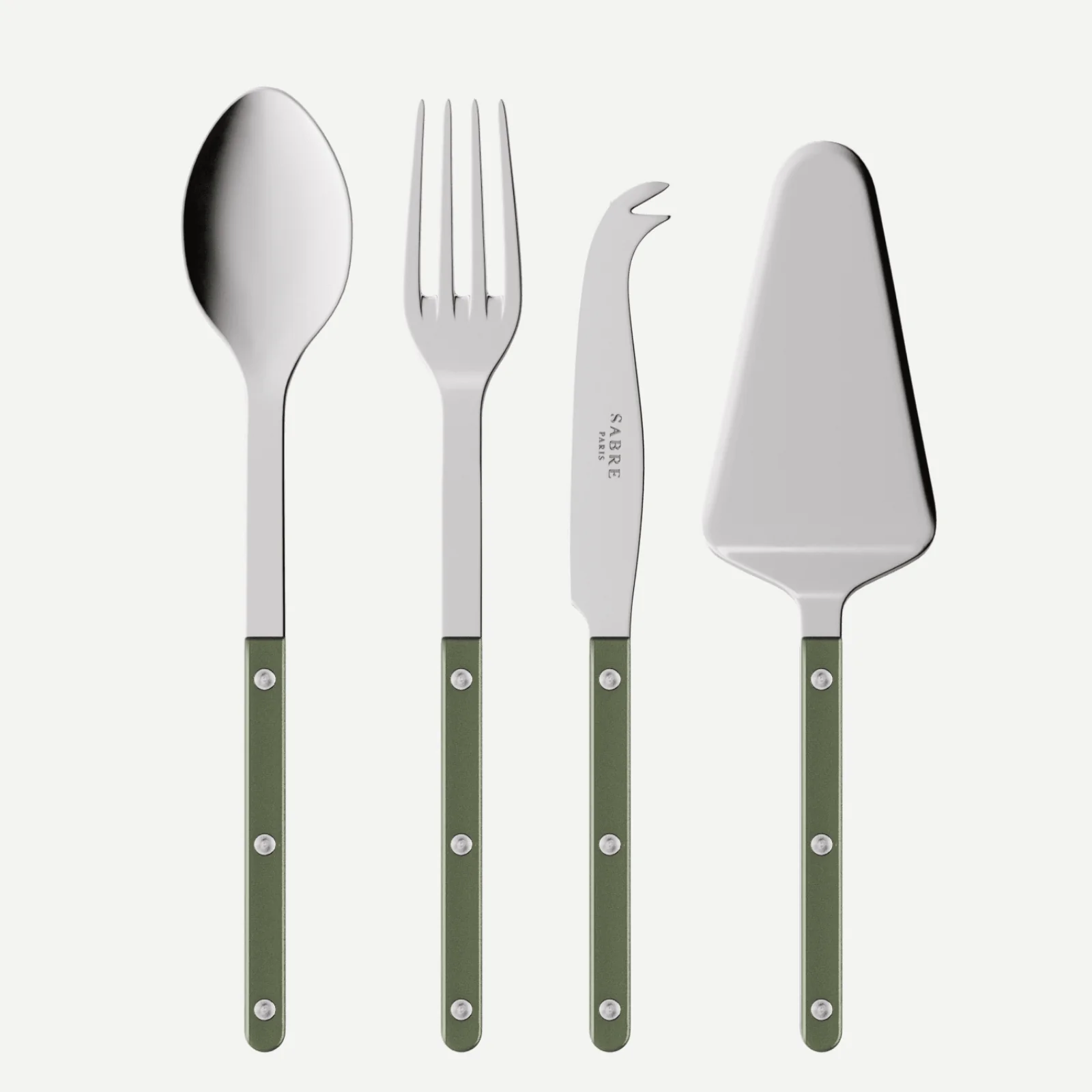 Bistrot Pearly, Vert foncé - Set Les Essentiels Bistrot - ensemble de 4 couverts de service