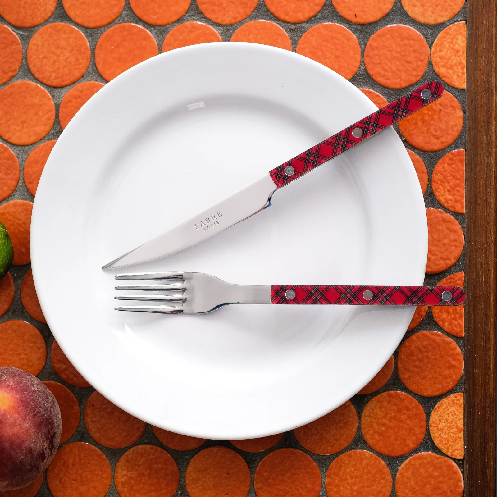 Bistrot Tartan, Rouge - Cuillère à soupe - Image 3