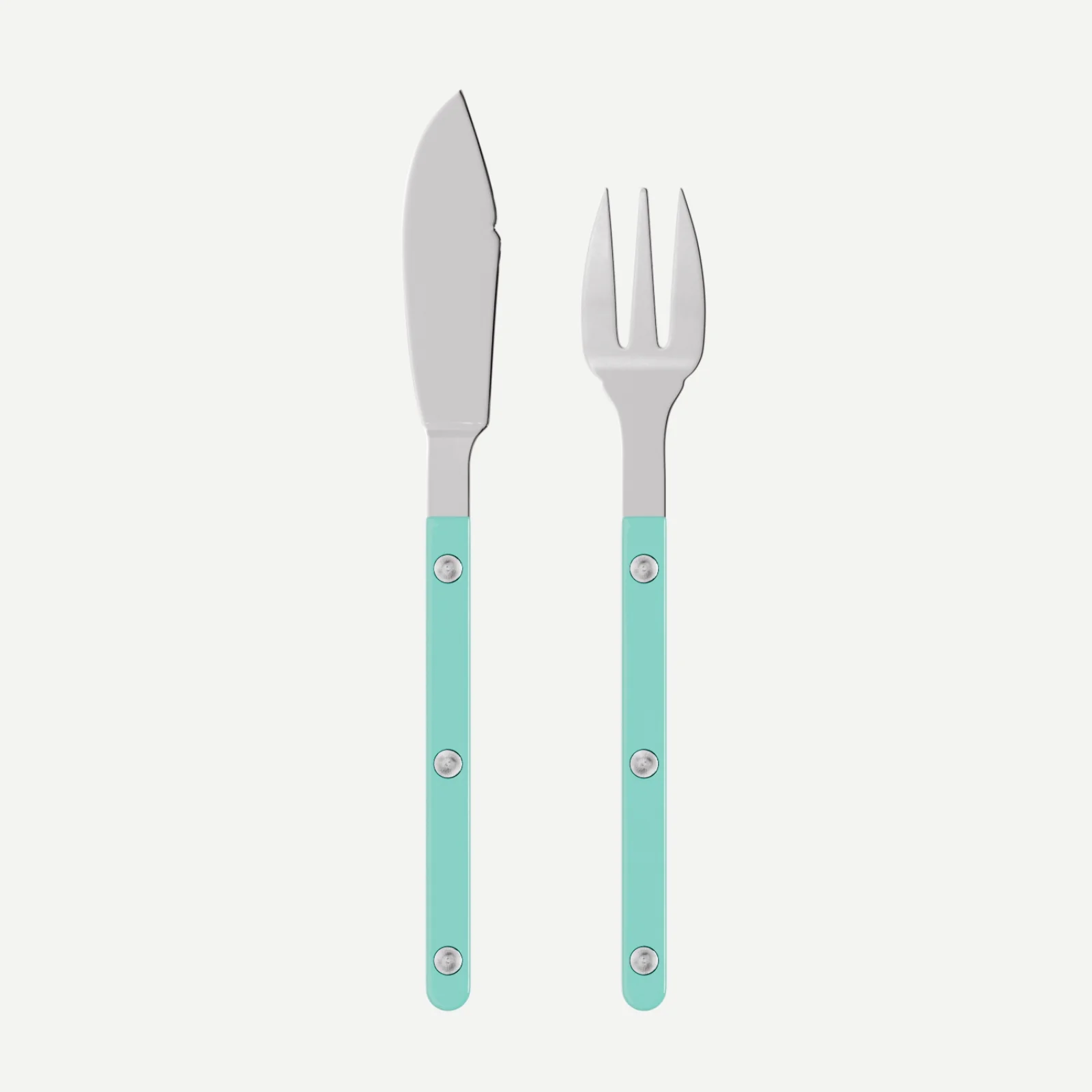 Bistrot Uni, Turquoise - Couverts à poisson