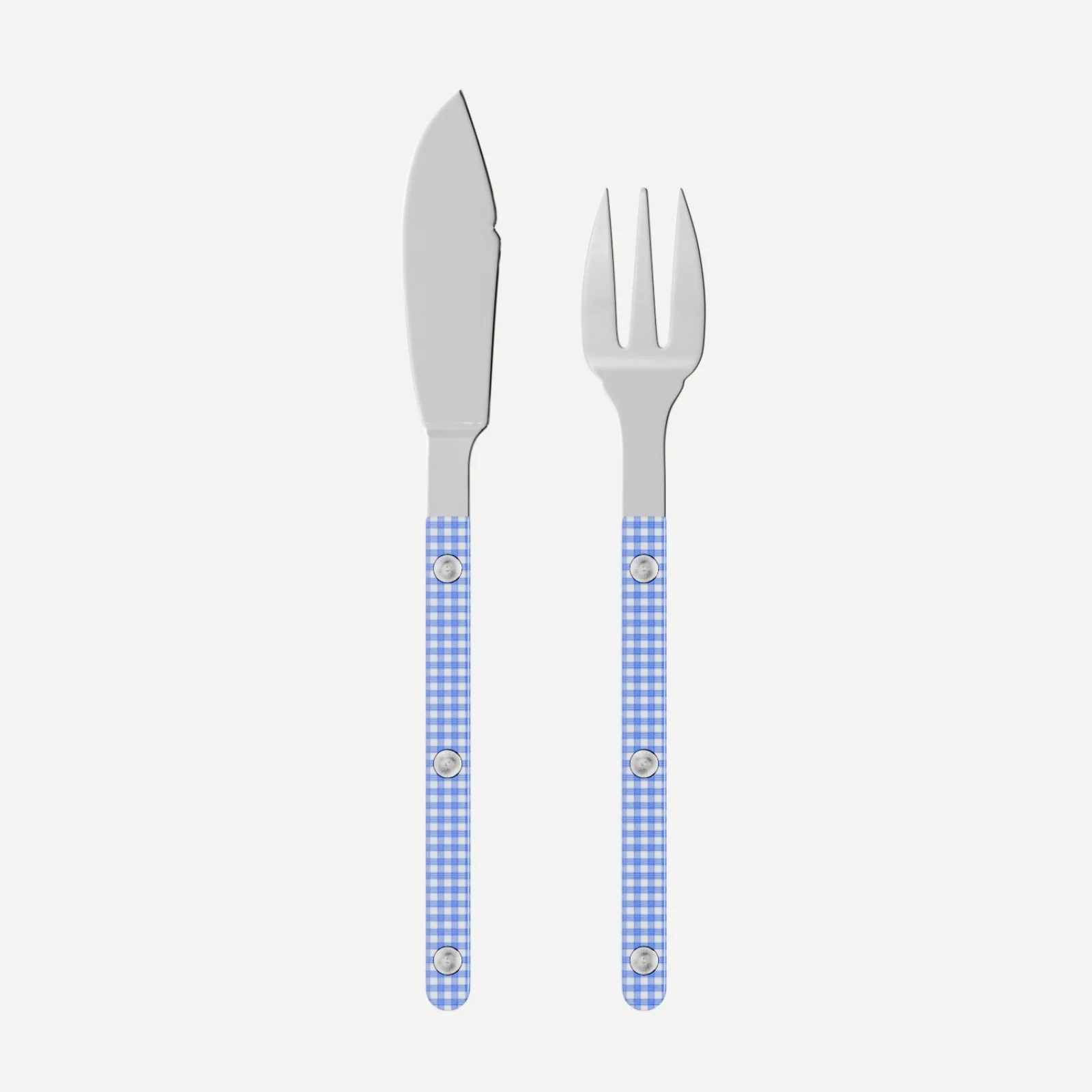Bistrot Vichy, Bleu - Couverts à poisson