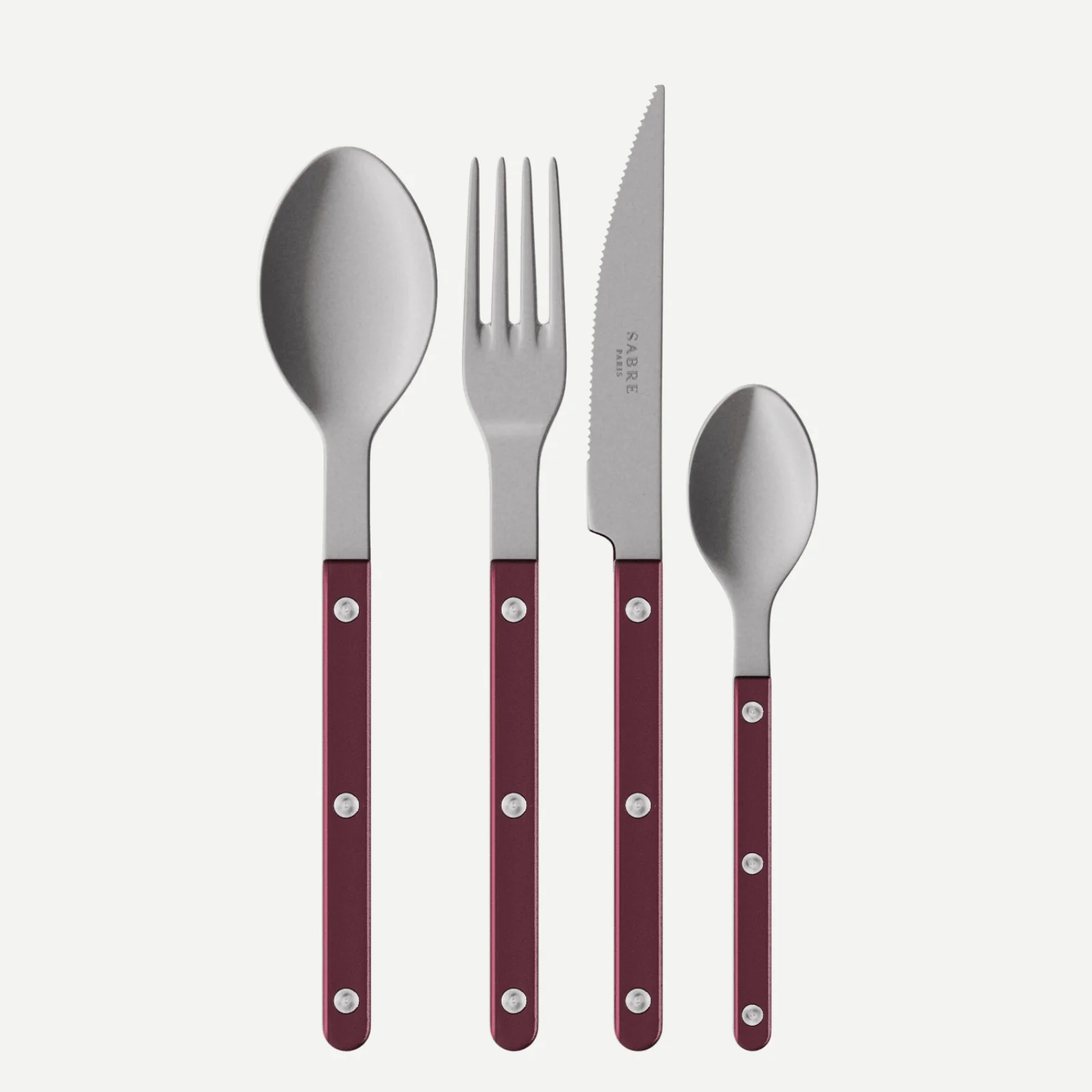 Bistrot Vintage Pearly, Aubergine - Ménagère 48 pièces