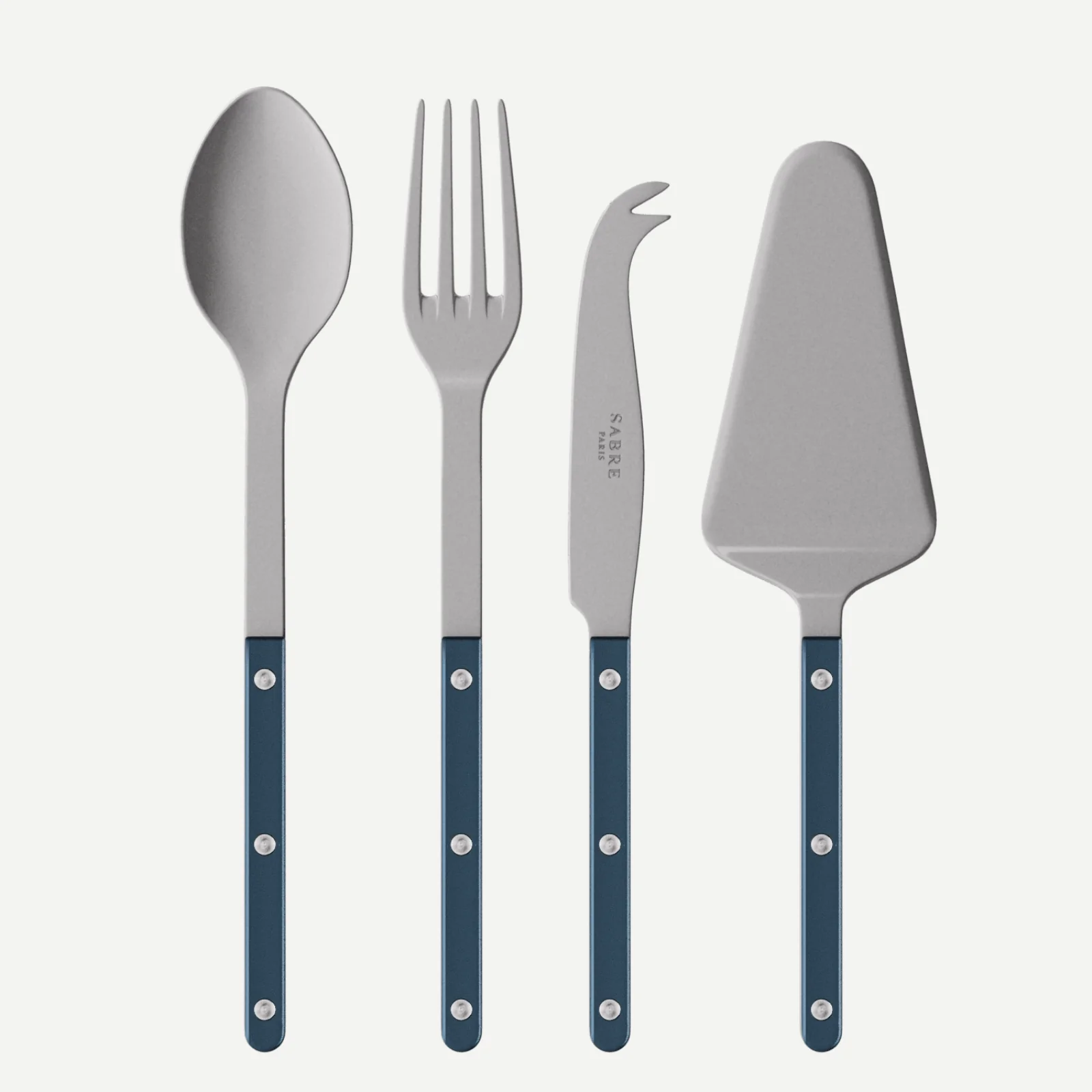 Bistrot Vintage Pearly, Bleu nuit - Set Les Essentiels Bistrot - ensemble de 4 couverts de service