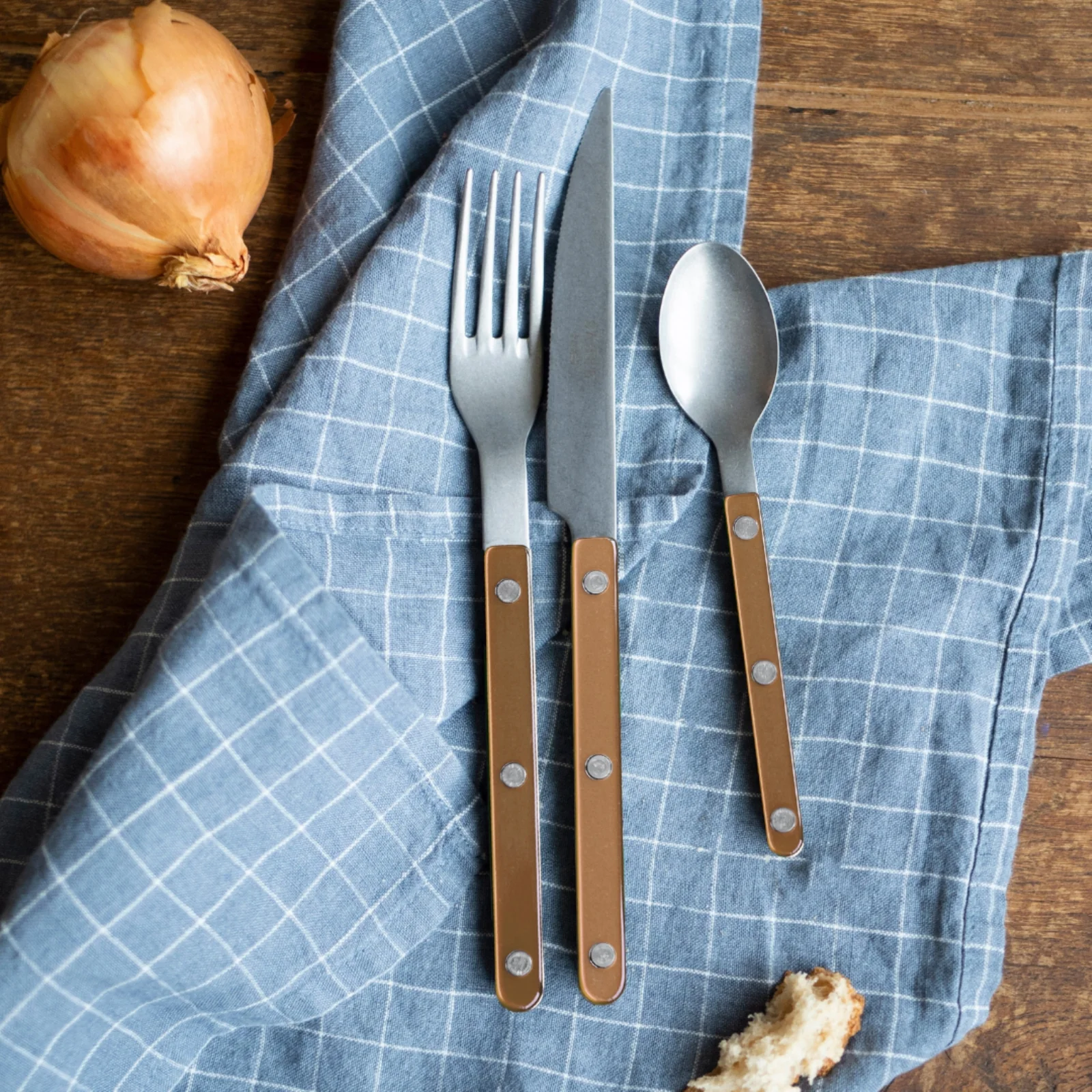 Bistrot Vintage Pearly, Caramel - Couteau de table - Image 2
