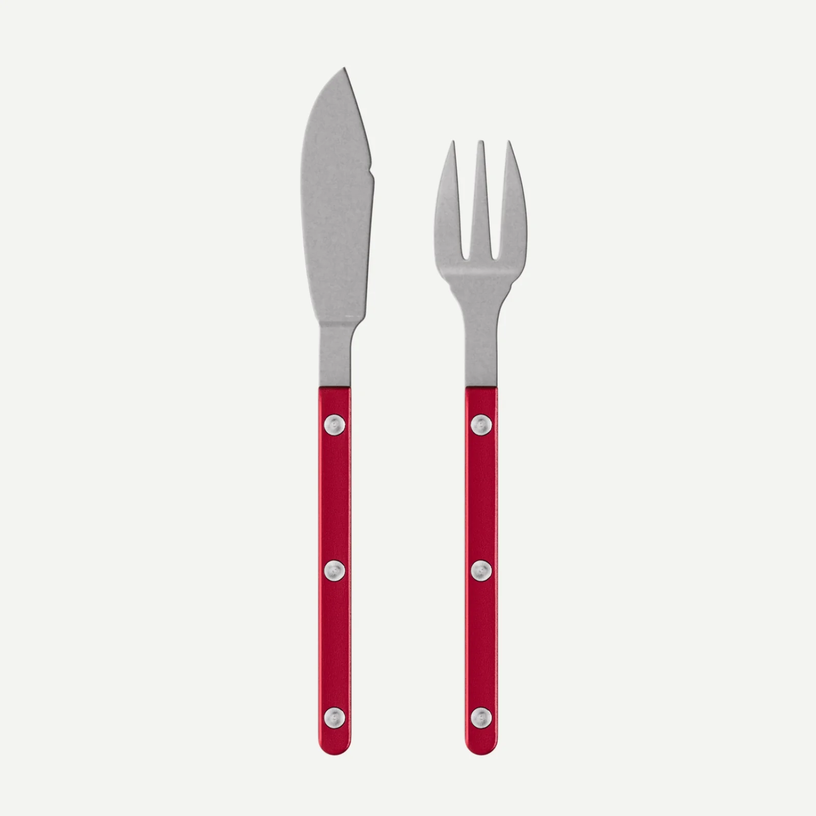 Bistrot Vintage Pearly, Rouge - Couverts à poisson