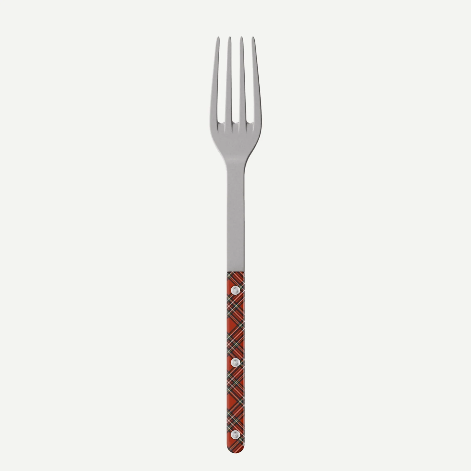 Bistrot Vintage Tartan, Rouge - Fourchette de service
