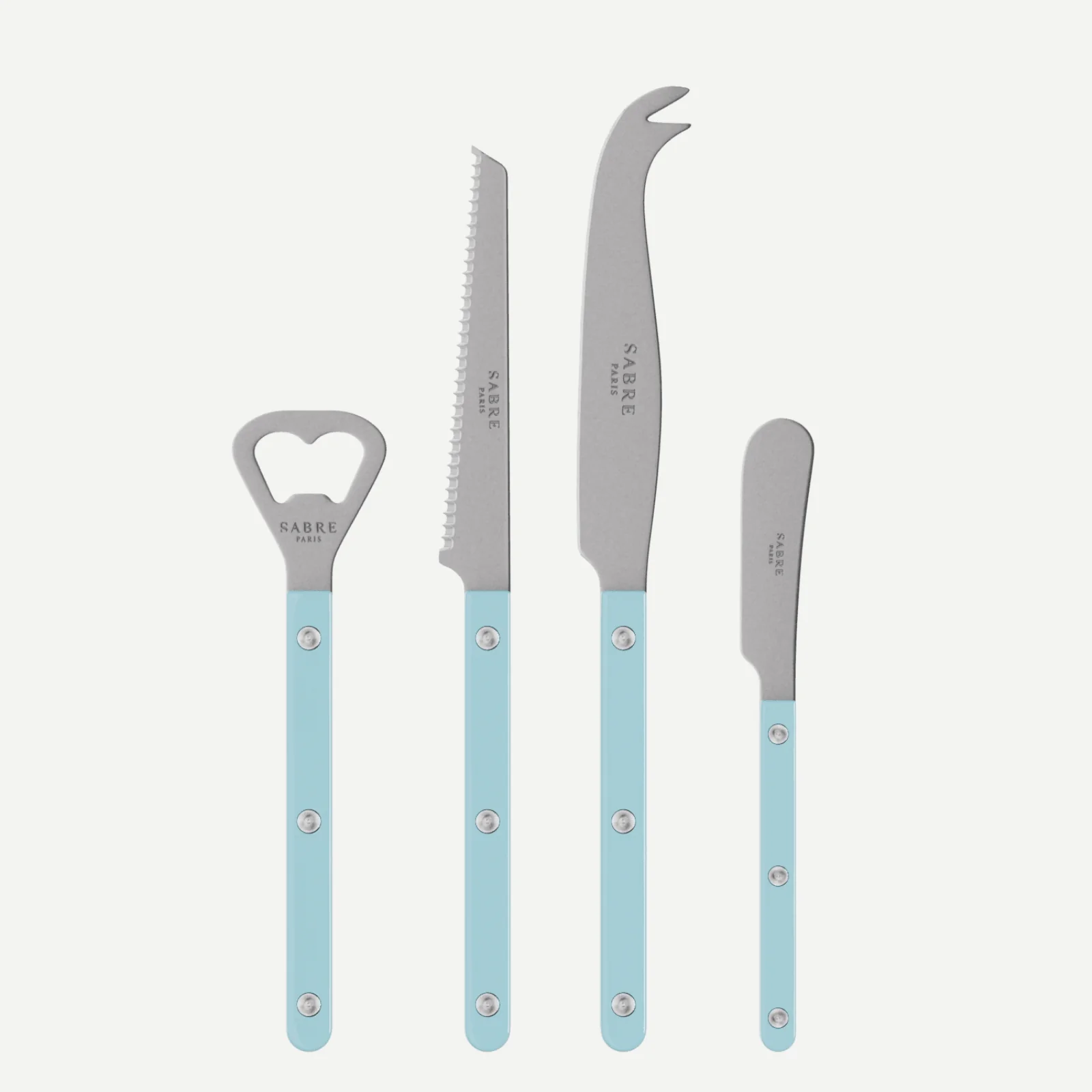 Bistrot Vintage Uni, Bleu pastel - Set apéro Bistrot