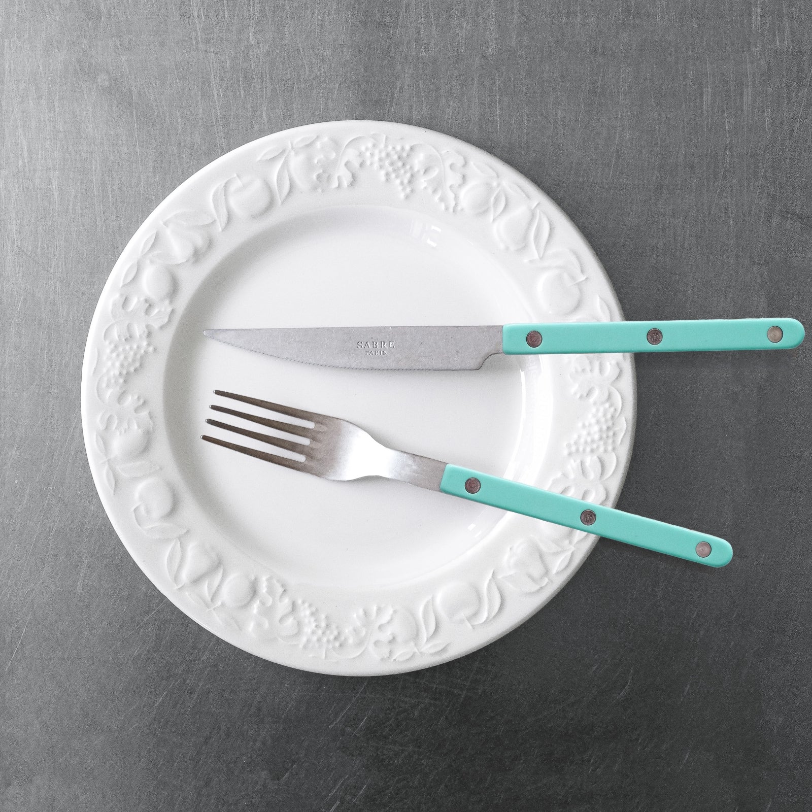 Bistrot Vintage Uni, Vert pastel - Fourchette de table - Image 3