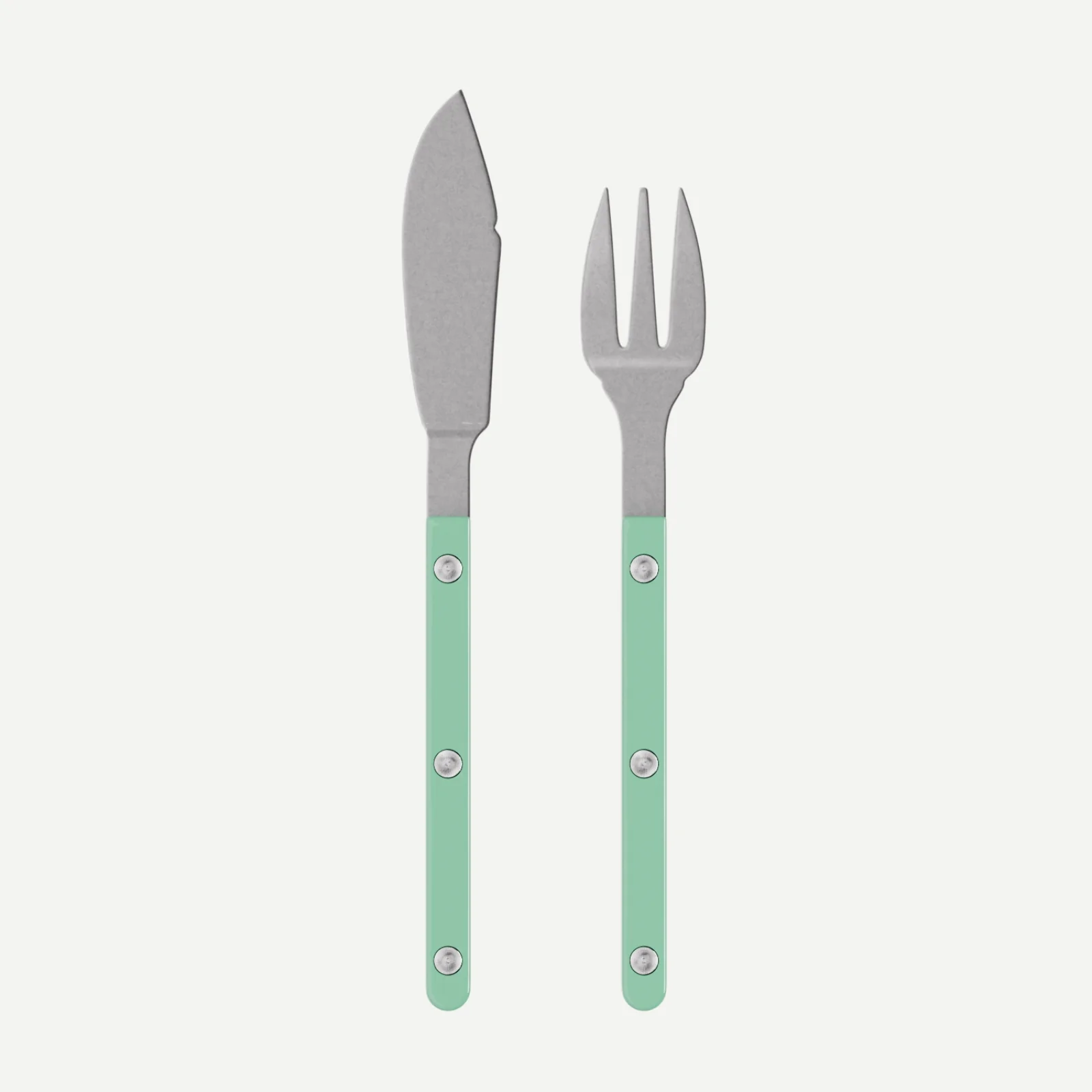 Bistrot Vintage Uni, Vert pastel - Couverts à poisson